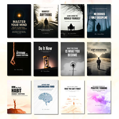 Set of 12 Books for Mindset, Success & Personal Growth
